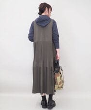 ZMKGE36079 al'aise modulation(アレーズモジュレーション) ラウンドヘムフーディーカットソー ダークグレー