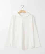 ZMKGE36079 al'aise modulation(アレーズモジュレーション) ラウンドヘムフーディーカットソー アイボリー