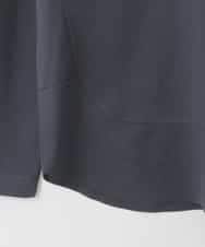 ZMKGE36079 al'aise modulation(アレーズモジュレーション) ラウンドヘムフーディーカットソー ダークグレー