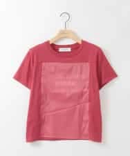 ZMKGE36085 al'aise modulation(アレーズモジュレーション) シアージョイントブロッキングデザインTシャツ レッド