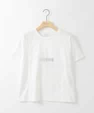 ZMKGE36085 al'aise modulation(アレーズモジュレーション) シアージョイントブロッキングデザインTシャツ ホワイト