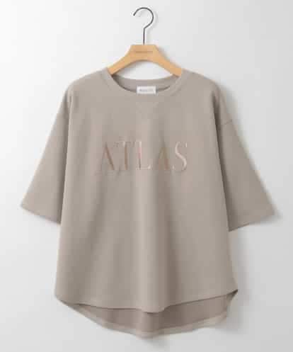 ZMKGE38110 al'aise modulation 刺繍ロゴハーフスリーブカットソー