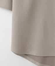 ZMKGE38110 al'aise modulation(アレーズモジュレーション) 刺繍ロゴハーフスリーブカットソー ライトグレー