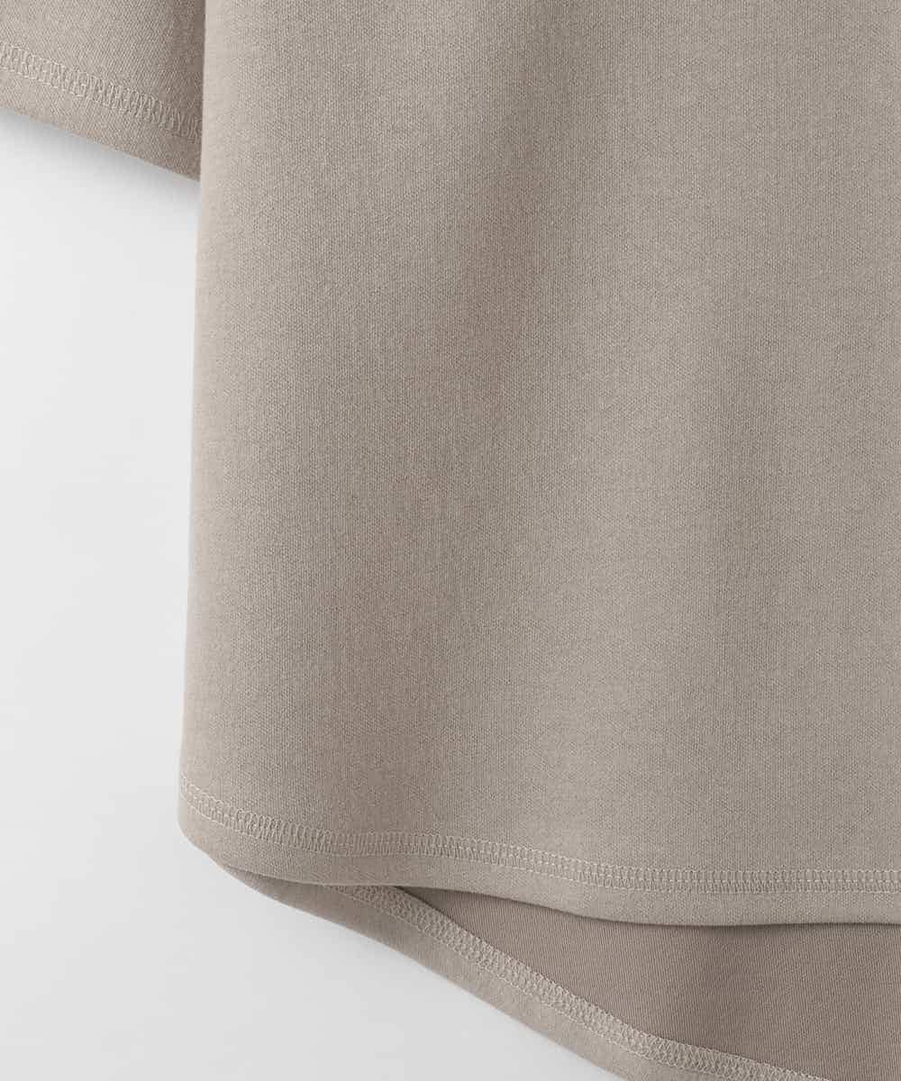 ZMKGE38110 al'aise modulation(アレーズモジュレーション) 刺繍ロゴハーフスリーブカットソー ライトグレー