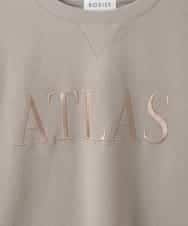 ZMKGE38110 al'aise modulation(アレーズモジュレーション) 刺繍ロゴハーフスリーブカットソー ライトグレー