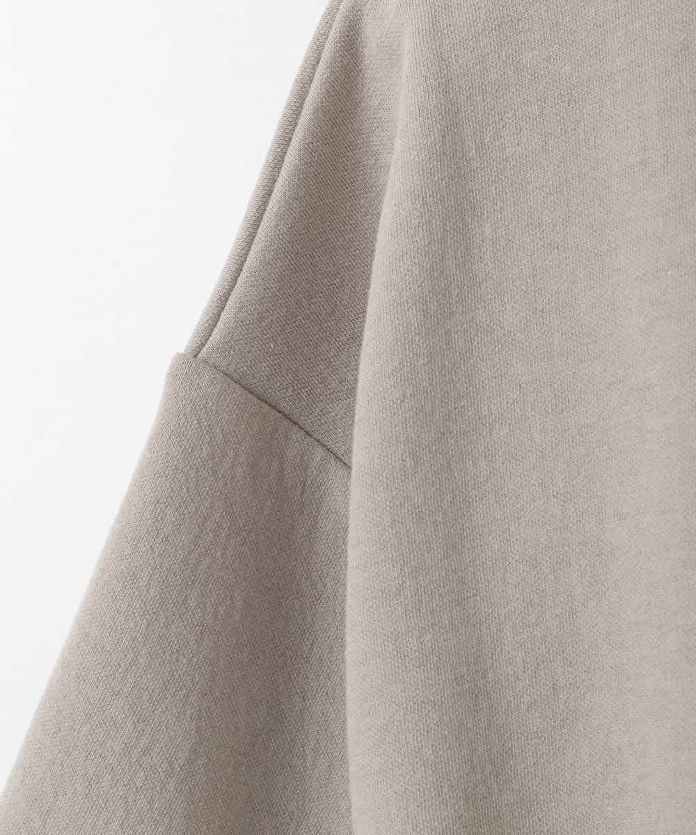 ZMKGE38110 al'aise modulation(アレーズモジュレーション) 刺繍ロゴハーフスリーブカットソー ライトグレー