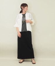 ZMKGE39090 al'aise modulation(アレーズモジュレーション) ロゴステッチデザインTシャツ ダークグレー