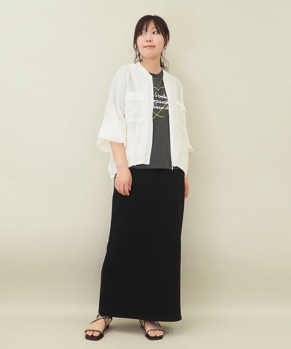 ZMKGE39090 al'aise modulation(アレーズモジュレーション) ロゴステッチデザインTシャツ ダークグレー