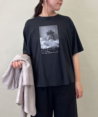 ZMKGE40100 al'aise modulation フォトプリントコラージュデザインTシャツ