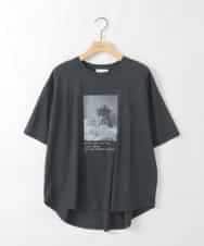 ZMKGE40100 al'aise modulation(アレーズモジュレーション) フォトプリントコラージュデザインTシャツ ブラック