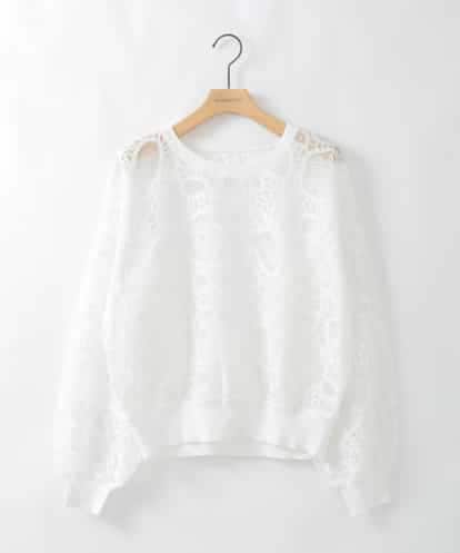 ZMKGE41140 al'aise modulation 【洗える】チュールレースデザインプルオーバー