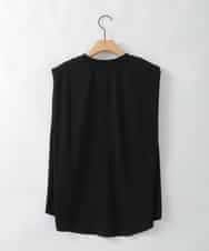 ZMKGE42110 al'aise modulation(アレーズモジュレーション) ビジューアクセントノースリーブカットソー ブラック