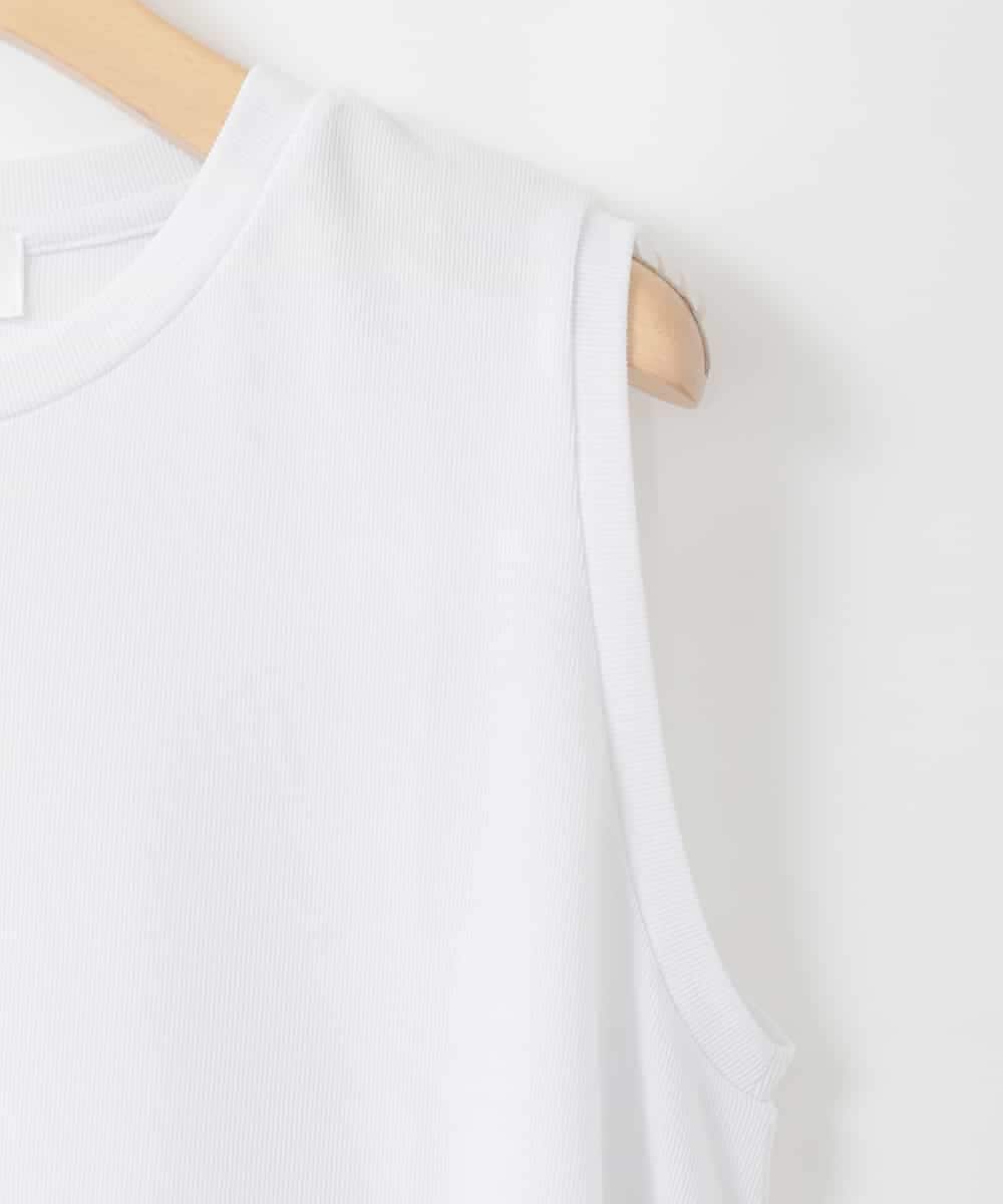 ZMKGE43090 al'aise modulation(アレーズモジュレーション) 裾レースフレアカットソー ホワイト