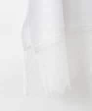 ZMKGE43090 al'aise modulation(アレーズモジュレーション) 裾レースフレアカットソー ホワイト