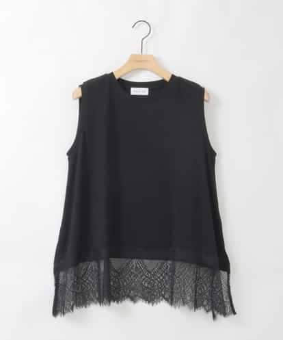 ZMKGE43090 al'aise modulation 裾レースフレアカットソー