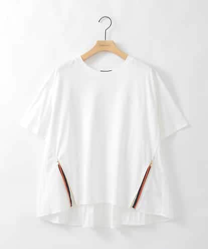 ZMKGE44110 al'aise modulation 【洗える/接触冷感】サイドファスナーバックプリーツジョイントTシャツ