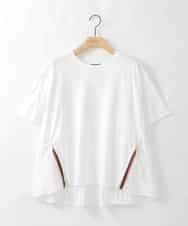 ZMKGE44110 al'aise modulation(アレーズモジュレーション) 【洗える/接触冷感】サイドファスナーバックプリーツジョイントTシャツ アイボリー