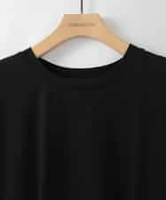 ZMKGE44110 al'aise modulation(アレーズモジュレーション) 【洗える/接触冷感】サイドファスナーバックプリーツジョイントTシャツ ブラック