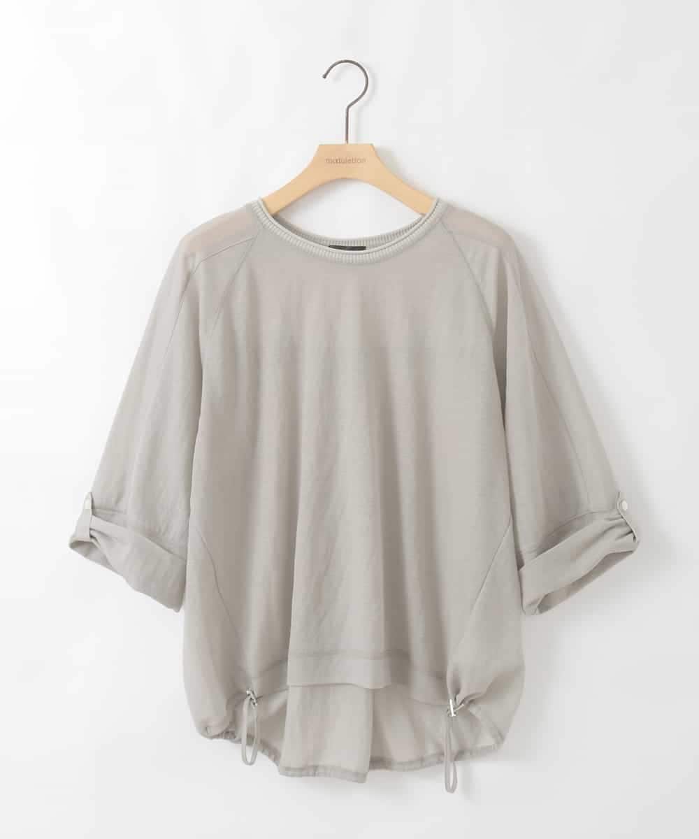 ZMKGE45120 al'aise modulation(アレーズモジュレーション) シアードロストプルオーバー ダークグレー