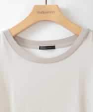 ZMKGE47120 al'aise modulation(アレーズモジュレーション) チュールレース切り替えプルオーバー ライトグレー