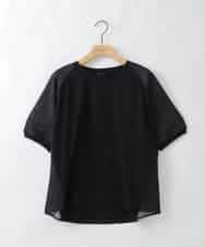 ZMKGE48098 al'aise modulation(アレーズモジュレーション) 【洗える/接触冷感】異素材ジョイントラグランカットソー ブラック