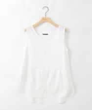 ZMKGE49049 al'aise modulation(アレーズモジュレーション) 切り替えヘムデザインタンクトップ ホワイト