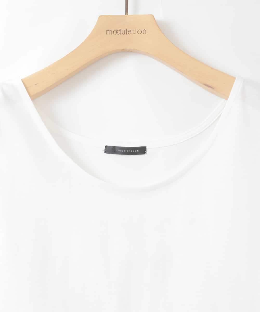 ZMKGE49049 al'aise modulation(アレーズモジュレーション) 切り替えヘムデザインタンクトップ ホワイト