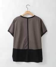 ZMKGE50098 al'aise modulation(アレーズモジュレーション) 【接触冷感】ブロッキング配色デザインカットソー ブラック