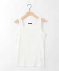 ZMKGE51049 al'aise modulation(アレーズモジュレーション) スクエアネックリブタンクトップ アイボリー