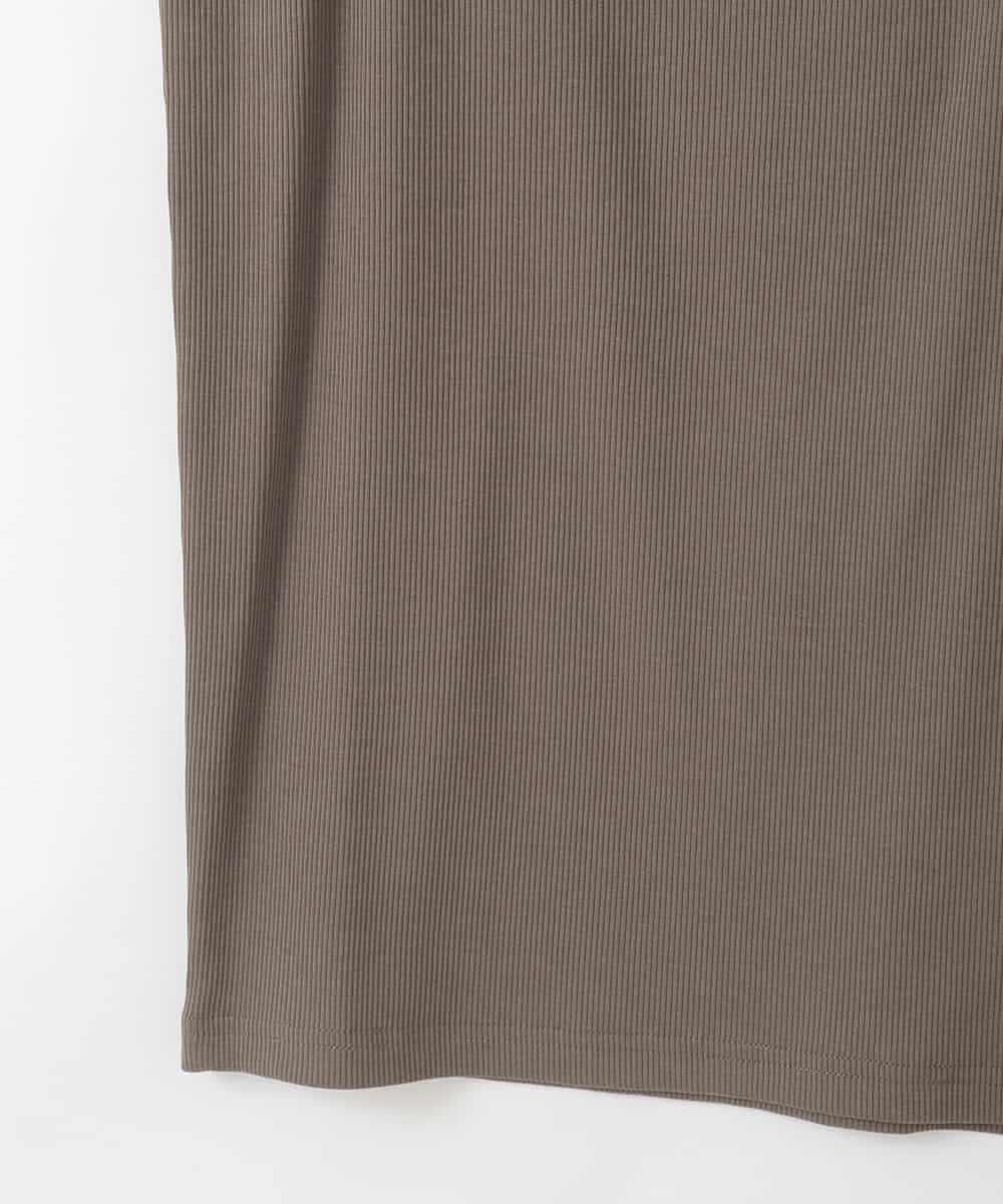 ZMKGE51049 al'aise modulation(アレーズモジュレーション) スクエアネックリブタンクトップ ダークグレー