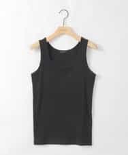 ZMKGE51049 al'aise modulation(アレーズモジュレーション) スクエアネックリブタンクトップ ブラック