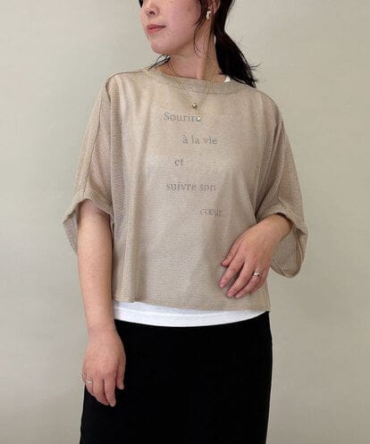 ZMKGE52099 al'aise modulation 【セットアイテム】ロゴタンクトップ×メッシュドルマンプルオーバー