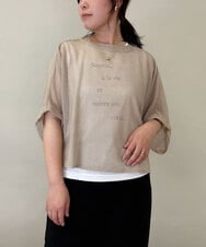 ZMKGE52099 al'aise modulation(アレーズモジュレーション) 【セットアイテム】ロゴタンクトップ×メッシュドルマンプルオーバー ベージュ