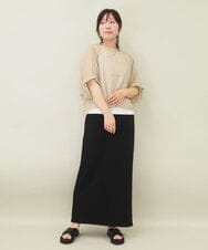ZMKGE52099 al'aise modulation(アレーズモジュレーション) 【セットアイテム】ロゴタンクトップ×メッシュドルマンプルオーバー ベージュ