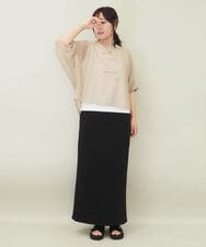 ZMKGE52099 al'aise modulation(アレーズモジュレーション) 【セットアイテム】ロゴタンクトップ×メッシュドルマンプルオーバー ベージュ