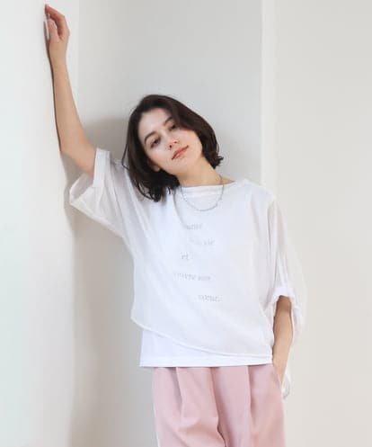 ZMKGE52099 al'aise modulation 【セットアイテム】ロゴタンクトップ×メッシュドルマンプルオーバー