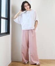 ZMKGE52099 al'aise modulation(アレーズモジュレーション) 【セットアイテム】ロゴタンクトップ×メッシュドルマンプルオーバー ホワイト