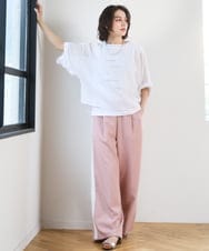 ZMKGE52099 al'aise modulation(アレーズモジュレーション) 【セットアイテム】ロゴタンクトップ×メッシュドルマンプルオーバー ホワイト