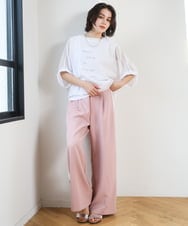 ZMKGE52099 al'aise modulation(アレーズモジュレーション) 【セットアイテム】ロゴタンクトップ×メッシュドルマンプルオーバー ホワイト