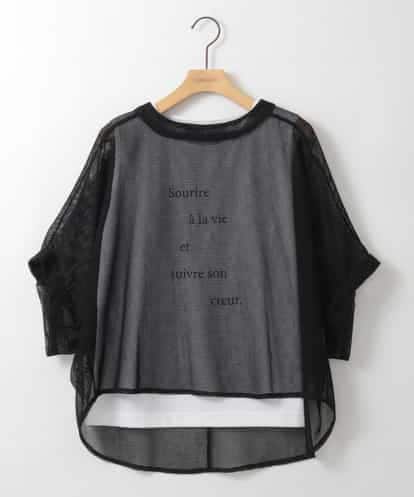 ZMKGE52099 al'aise modulation 【セットアイテム】ロゴタンクトップ×メッシュドルマンプルオーバー