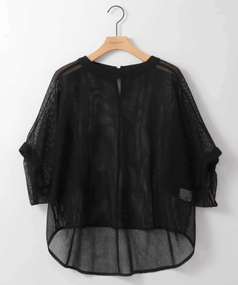 ZMKGE52099 al'aise modulation(アレーズモジュレーション) 【セットアイテム】ロゴタンクトップ×メッシュドルマンプルオーバー ブラック