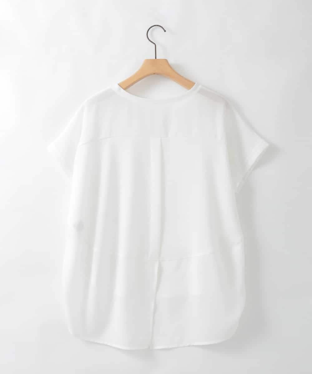 ZMKGE54099 al'aise modulation(アレーズモジュレーション) 切り替えデザインテールロングカットソー ホワイト