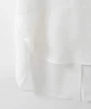 ZMKGE54099 al'aise modulation(アレーズモジュレーション) 切り替えデザインテールロングカットソー ホワイト