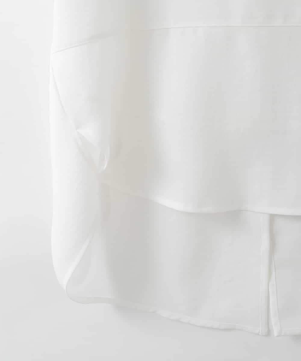 ZMKGE54099 al'aise modulation(アレーズモジュレーション) 切り替えデザインテールロングカットソー ホワイト