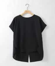 ZMKGE54099 al'aise modulation(アレーズモジュレーション) 切り替えデザインテールロングカットソー ブラック