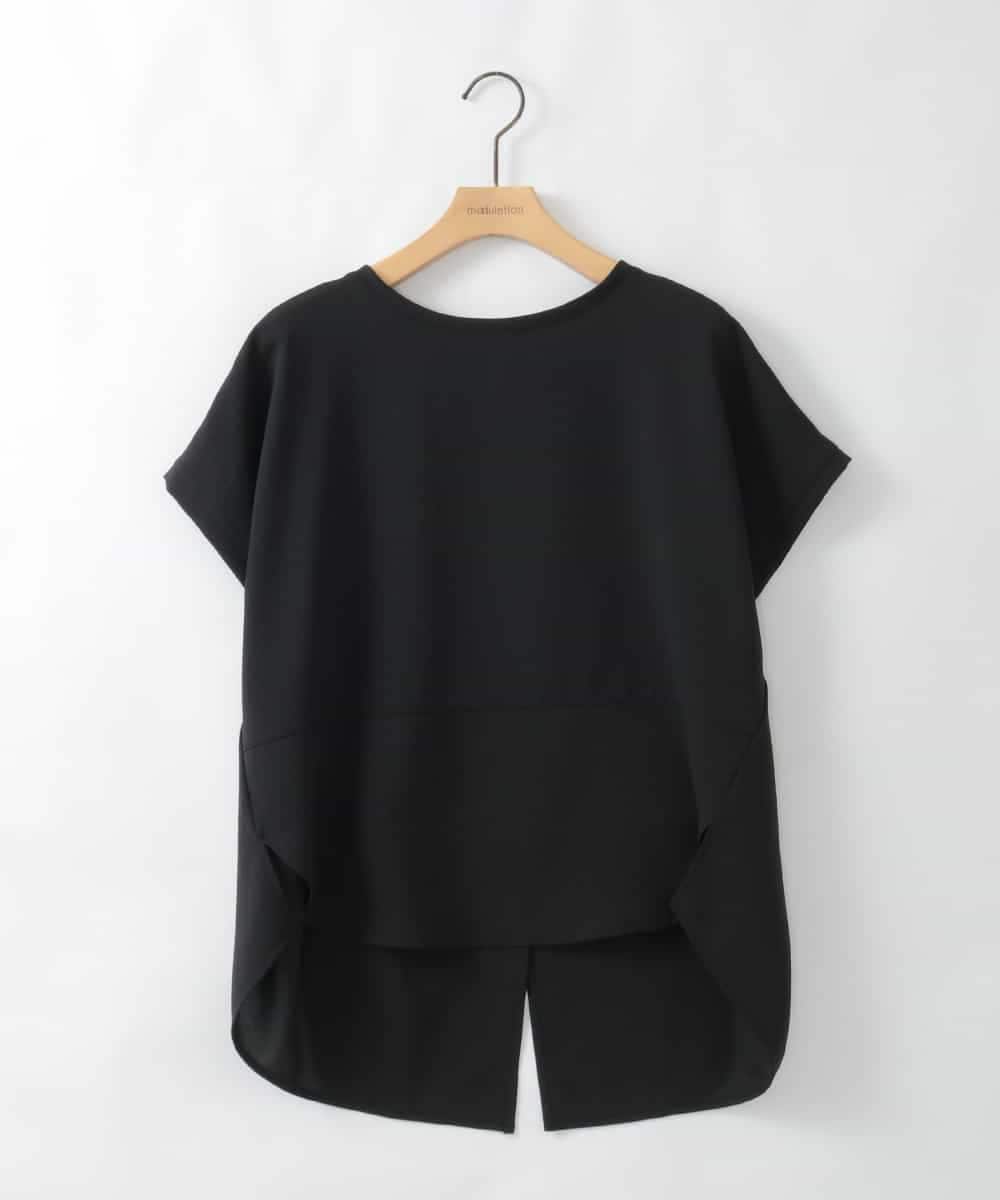 ZMKGE54099 al'aise modulation(アレーズモジュレーション) 切り替えデザインテールロングカットソー ブラック