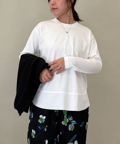 ZMKGE55069 al'aise modulation ラウンドヘムデザインカットソー