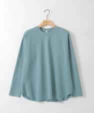 ZMKGE55069 al'aise modulation(アレーズモジュレーション) ラウンドヘムデザインカットソー ライトブルー