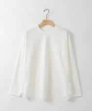 ZMKGE55069 al'aise modulation(アレーズモジュレーション) ラウンドヘムデザインカットソー アイボリー