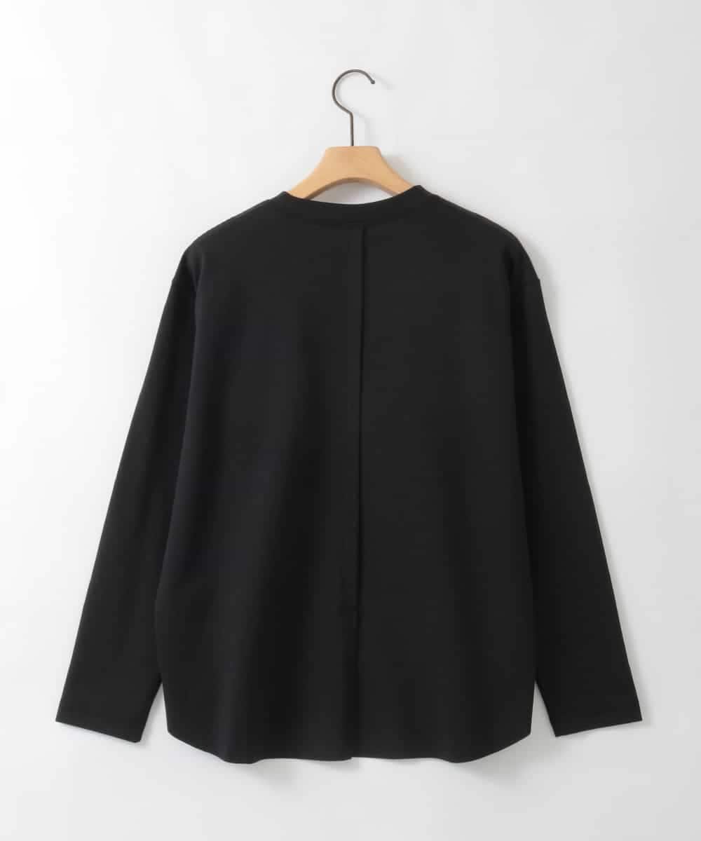 ZMKGE55069 al'aise modulation(アレーズモジュレーション) ラウンドヘムデザインカットソー ブラック